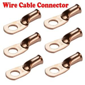 5PCS 베어 구리 링 매트 카펫 러그 배터리 압착 단자 전기 와이어 케이블 커넥터 0-8AWGM5-M12 키트 구색