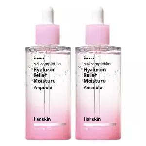 한스킨 리얼 컴플렉션 히알루론 릴리프 수분 앰플 100ml, 2개