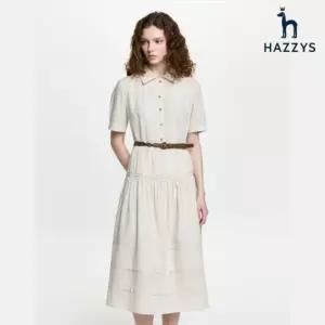 [백화점 정품] 26년SALE 헤지스레이디스 HAZZYS [26SS] 핀턱디테일 셔츠형 반팔 원피스 HSDR6B401