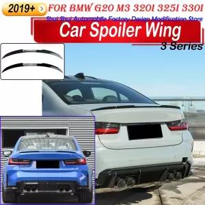BMW 호환 3 시리즈 G20 320i 325i 330i M3  자동차 리어 트렁크 스포일러 윙 디퓨저 립 가드 보드 바디 키