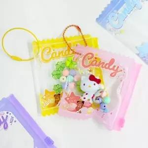 캔디 지퍼백 키링 만들기 DIY 캔뱃지 파우치 5개입