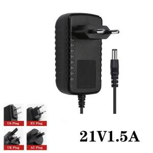 5S 18650 리튬 이온 배터리 팩 DC 5.5x2.5mm용 AC/DC 전원 어댑터 21V 1.5A 충전기
