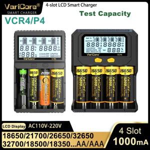 VariCore VCR4 LCD Smrt 배터리 충전기  용량 3.7V18650 21700 26650 리튬 이온 3.2V LiFePO4 Ni-MH AA