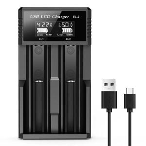 USB LCD 배터리 스마트 충전기 1/2 슬롯 듀얼 18650 3.7V 리튬 1.2V NI-MH AA /