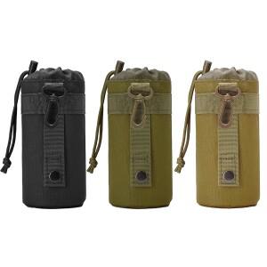 야외 Molle 물병 가방 랙 캠핑 하이킹 자전거 병 당기는 로프 다기능