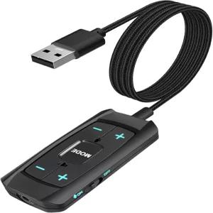 USB 사운드 카드 가상 7 서라운드 PC/PS4/PS5/Mac/게임 헤드셋용 3.5mm 잭 어댑터 케이블 외장 음소거/음량