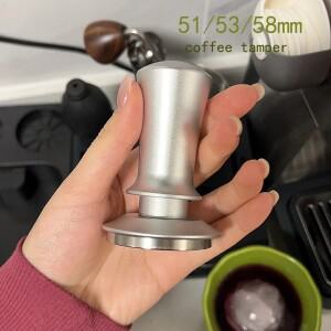 커피 탬퍼 51mm 리플 베이스 레벨링 일정 압력 보정 스프링 장착 바리스타 도구 에스프레소 액세서리