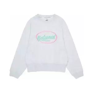 내셔널지오그래픽 키즈 K261GSW920 여아 그래픽 맨투맨 WHITE MELANGE 아동반팔티