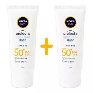 (신상) 니베아 선 프로텍트앤라이트필 퍼펙트 선세럼 선크림 90ml+90ml