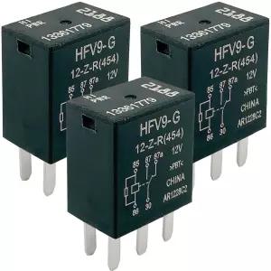 13361779 HFV9-G 12-Z-R 454 릴레이 3팩 12V 20A 5핀 저항 보호 자동차 GM 쉐보레 GMC Buick과 호환되어