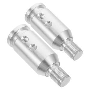 [호환품]2Pcs 기어 시프트 노브 어댑터 M12x1.25 범용 맞춤용 알루미늄 스틸 자동차 시프터 변환기 간편한