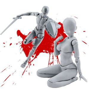 인체 모형 피규어 프 남그레이 핸드 프리 이즈 DX 연출 인형 디럭스 화이트 그림 버전 COOMODEL