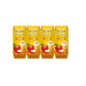 파스퇴르 유기농주스 사과배 125ml 24개/미니주스 무배
