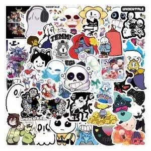 55Pcs Undertale 스티커 DIY Scrapbooking 전화 수하물 스케이트 보드 방수 낙서 데칼