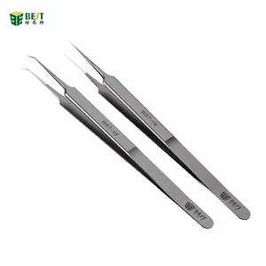 BST BST-18 초정밀 핀셋 미세 팁으로 와이어 클램핑 플라이 샤프 바늘 BGA 마더보드 용접 집게
