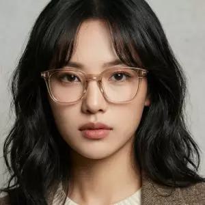 블루라이트차단 안경테 TF5995KB 045 명품 투명 브라운 스퀘어 뿔테 패션