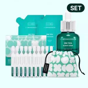 [SET] 브링그린 징크테카 세럼 25mlX3개+1.5mlX10개 (: 미니 파우치)
