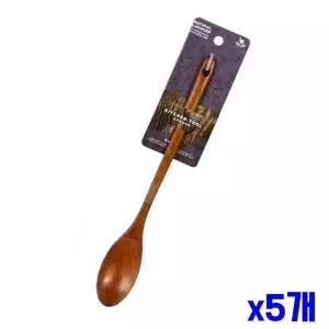 원목제 칠 볶음수저 소형 x5개