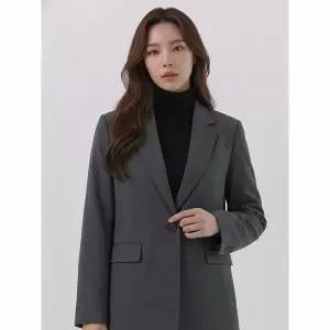 [하프클럽/샤트렌]차콜 숄카라넥 하프 데일리 자켓 HCBMJK103
