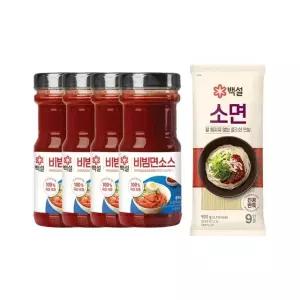 백설 만능 면 비빔용 소스 890g x4개+백설 소면 900g x1개