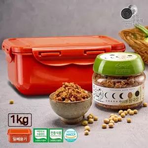 [순창 문옥례 식품][기획특가]우리콩 청국장 1kg 밀폐용기
