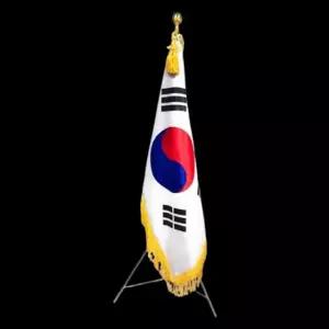 태극기 정기세트 본염 삼각대받침 90x135cm 천가방케이스 국기 1개