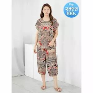 [하프클럽/모슬린]엄마옷 인견 국산 티셔츠 7부바지 세트 MQG127596 마담 미시