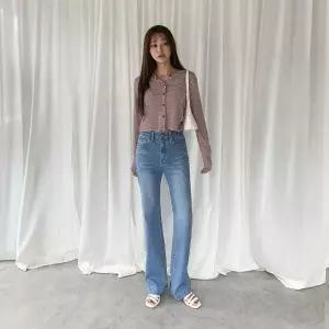 [하프클럽/옷자락]여성 면혼방 스판 히든밴딩 세미부츠컷 데님