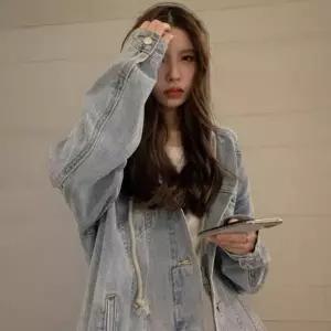 [하프클럽/옷자락]여성 캐주얼 포켓 후드 레이어드 루즈핏 청자켓