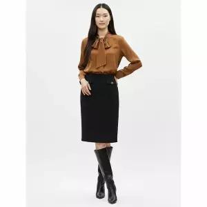 [하프클럽/샵앤]국산 여성 H라인 뒤트임 데일리 오피스룩 정장 스커트 NS-WSK-