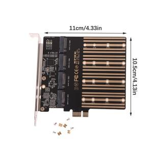 PCIe X1 to 4 포트 SATA M.2 NGFF SSD 어댑터 확장 카드
