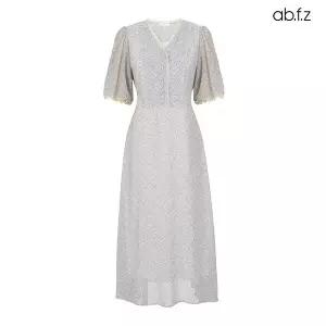 Ab.plus ab.f.z 레이스 플라워 쉬폰 원피스 AFX2HO42A
