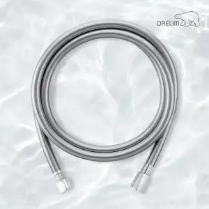 대림바스 꼬임방지 PVC 샤워기 호스 실버 2.0m