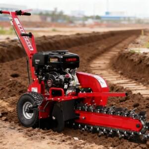 맞춤형 도랑 파기 기계 7/15HP 최대 깊이 600mm EPA EU5 휴대용 워킹 잔자도라 비오시프카토레 미니 체인