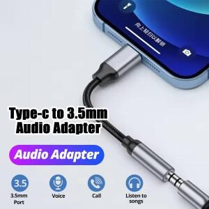 타입C to 3.5mm Aux 오디오 어댑터 아이폰호환 15 삼성호환 갤럭시호환 S24/S23 울트라 Hi-Fi 이어폰 컨버