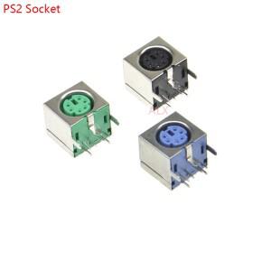 2/5PCS PS2 키보드 소켓 암 잭 커넥터 6P/6 핀 마우스 6Pin 보라색 녹색 검정색