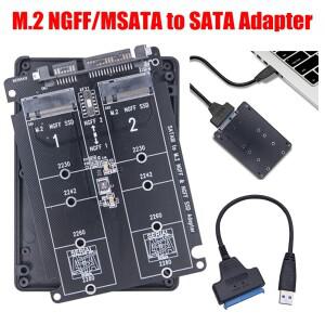 M.2 NGFF SSD 어댑터 카드 MSATA-SATA 3.0 m.2 NGFF-SATA USB 컨버터 리더 케이블 PC 노트북용