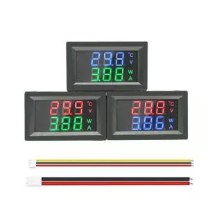 고품질 새로운 DC 100V 10A 전압계 전류계 파란색 + 빨간색 LED 앰프 듀얼 디지 RED BLUE