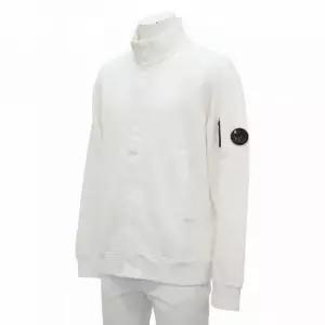 CP컴퍼니 MUST IT_시피컴퍼니 CP COMPANY 렌즈와펜 라이트 플리스 남성 집업 자켓 12CMSS189A 오프화이트