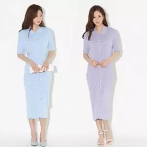 친절한탄씨 허리끈 니트 단아한 핏 5칼라 데일리룩 편안한 카라 겨울원피스 니트원피스 결혼식하객룩