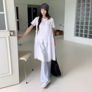 여자 여름 데일리 데이트 바캉스 로맨틱 레이스 캉캉 미니 끈나시 슬립 원