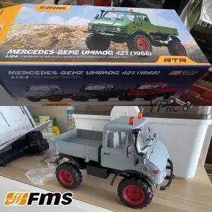 생활 수집품 FMS 1/24 유니모그421 FCX24 RC카 브러시드 4WD RC 오프로드 클라이밍카 전지형 원격 조종 자