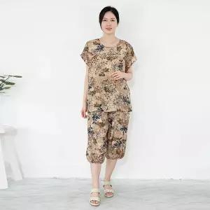 [하프클럽/모슬린]엄마옷 인견 티셔츠 7부바지 세트 MQG127815 마담 미시 중년