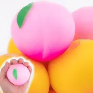 복숭아 말랑이 장난감 스트레스볼 촉감놀이 오감놀이 스퀴시 피젯 완구 -색상랜덤 1p