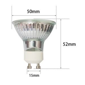 Gu10 기본 Lampara 220v 할로겐 전구 스포트 라이트 hal-gu10  35w 50w 유리 흰색 빛 와트 360 95 5000