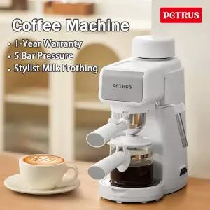 Petrus 에스프레소 커피 머신 미니 5 바(멋진 우유 기능 ) 초보자를 위한 라떼 카푸치노(220V)