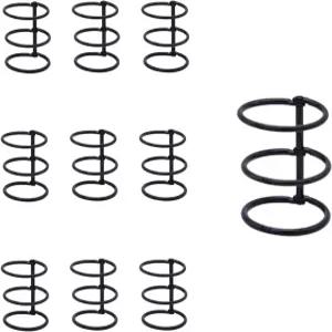WEAXIO 10pcs 3 링 메탈 루즈 바인더 - DIY 사진 앨범 리필 가능한 노트북 보고서 커버 여행 일지용 30mm