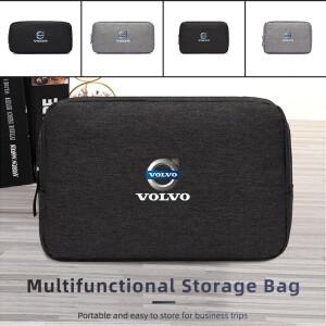 자동차 액세서리 볼보 호환 XC60 S60 V40 V50 V60 V70 V90 S90 S80 C30 S40 용 3 층 충전기 데이터 케이블