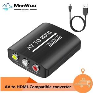 MnnWuu AV-HDMI 변환기 어댑터 지원 PS1/PS2/PS3/Xbox 360/WII/N64/SNES/STB/VHS/VCR/Blue-Ray용 720p/1080