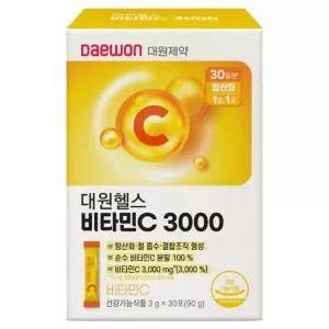 대원제약 고함량 비타민C 3000mg 순수 항산화 비타민 분말 1개월분 1박스 30회분 선물세트 모임 한가위 친